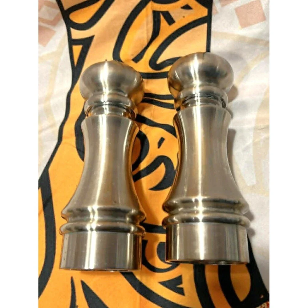 William Bounds Stainless Steel Salt & Pepper Grinder Set – 7” Adjustable Mills